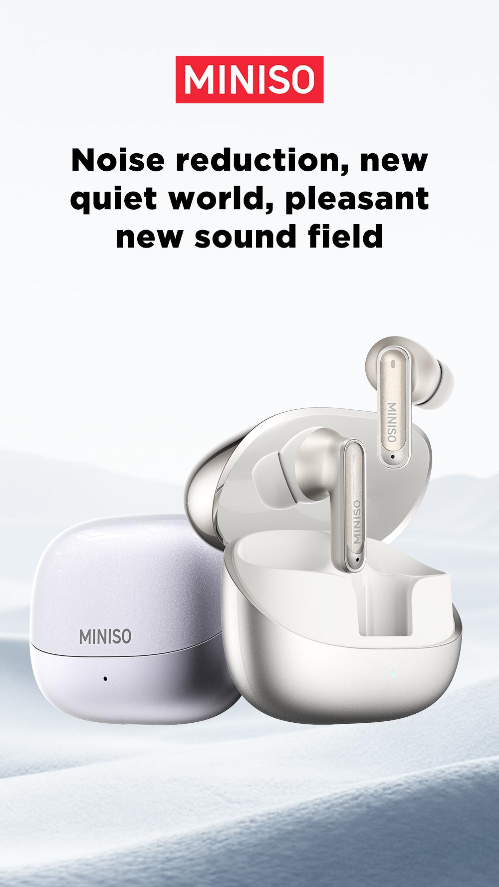 MINISO MS106 Wireless Earbuds Bluetooth 6.0 Earphones, In Ear Earbuds,Waterproof Wireless Earphones, Suitable for Office, Sports, Study and Audio Calls, Built in Microphone, Gaming Bluetooth Headphones