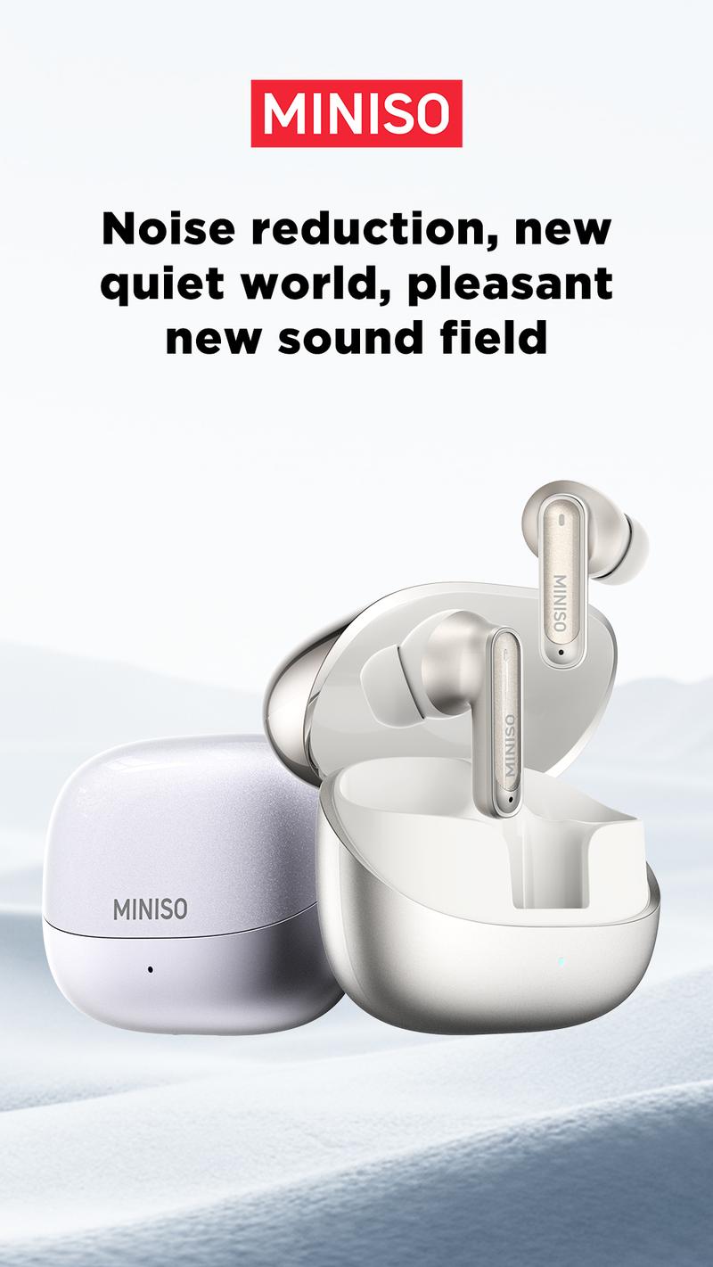 MINISO MS106 Wireless Earbuds Bluetooth 6.0 Earphones, In Ear Earbuds,Waterproof Wireless Earphones, Suitable for Office, Sports, Study and Audio Calls, Built in Microphone, Gaming Bluetooth Headphones