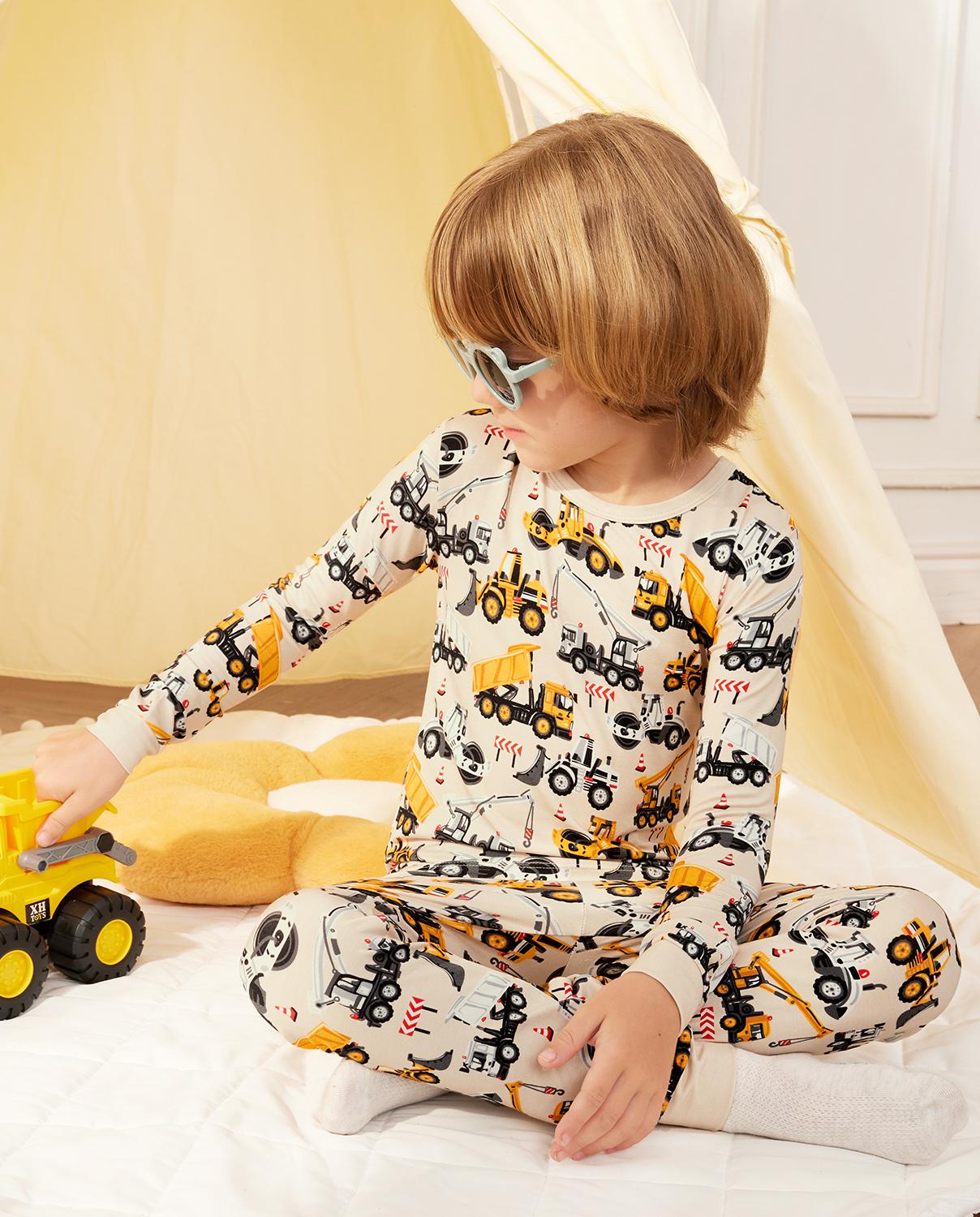 babee Reshinee Moisture-wicking Bamboo Pajama sets for Toddler Boys Girls,Temp-Sensing Babys Kids 2pcs Pjs,Long-Sleeve Snug Fit Sleepwear 12M-8Y Sets,Valentine's Day gift