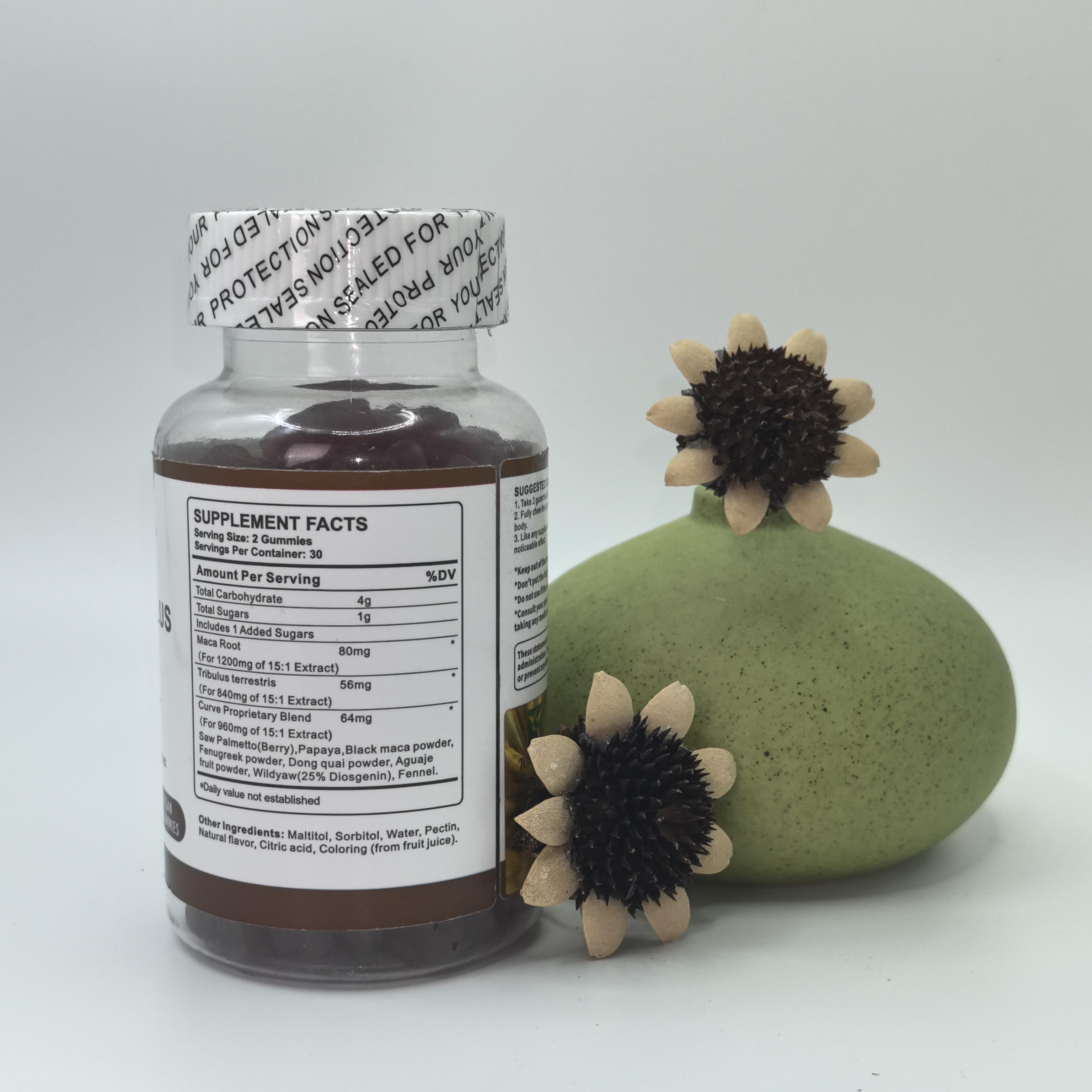 Wins Town Maca Plus Gummies 1500mg  with Black Maca Root & Dong Quai Extract 60 Vegan Gummies Antioxidant Supplement