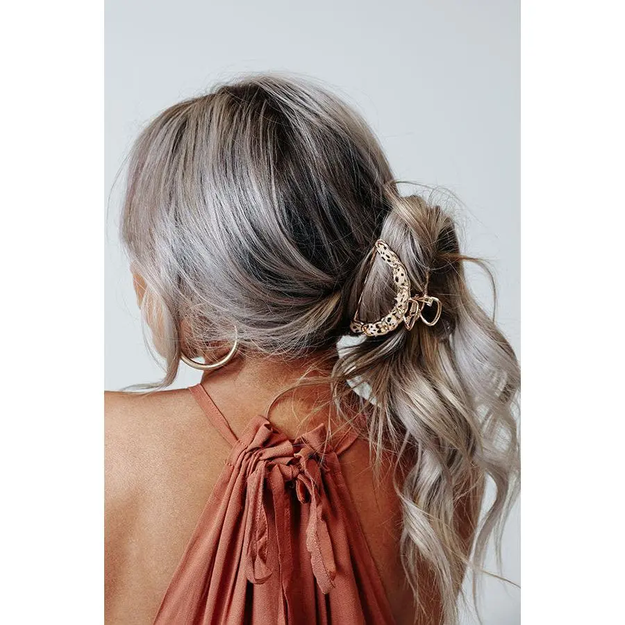 Chardonnay Babe Hair Claw In Tan Cheetah