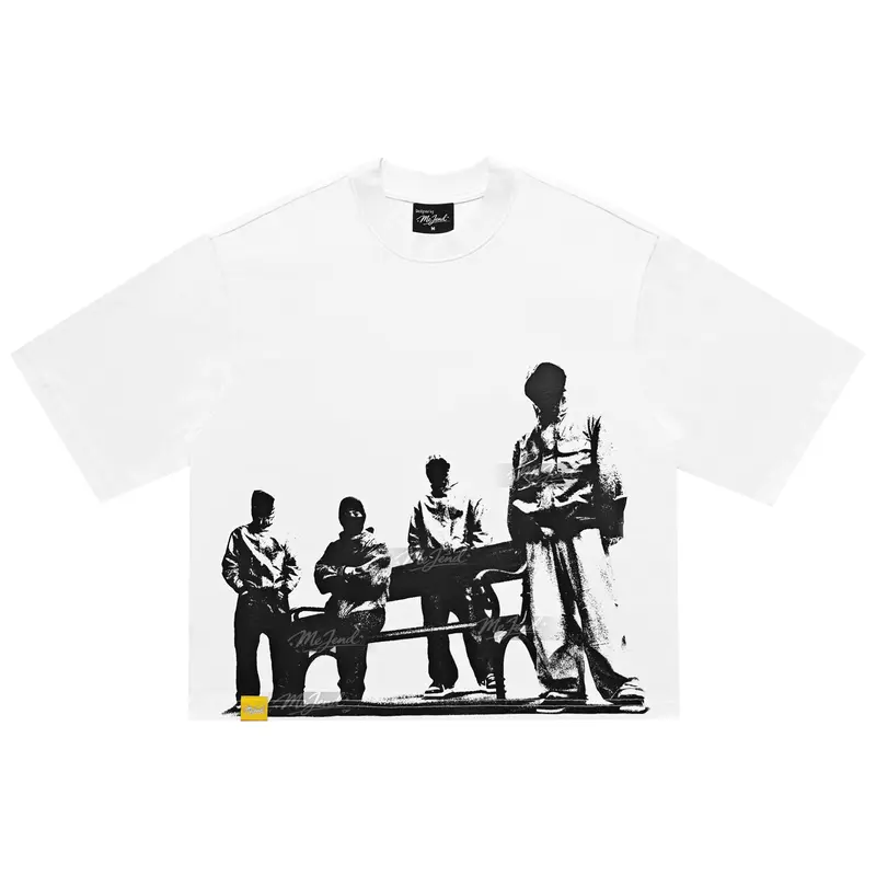 MeJend Men's 12oz Max Heavyweight Boxy Cropped Short-Sleeve Crewneck T-Shirt - 100% Cotton Thick Fabric Streetwear Clothing, Casual T-Shirt, Graphic Tee, Gifts for Boyfriends
