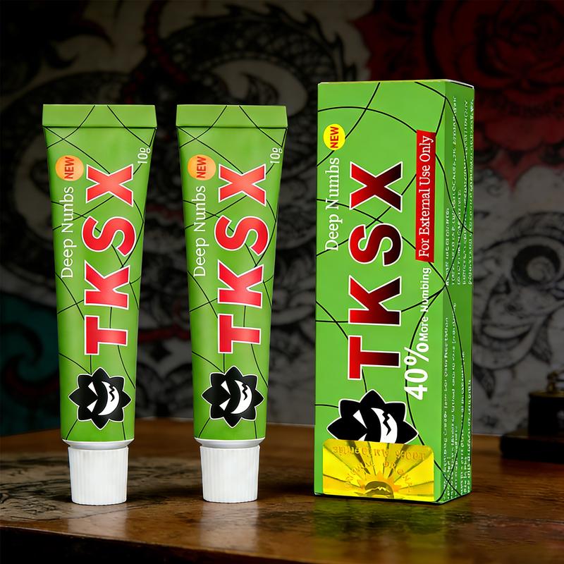 TKSX Tattoo Numbing Cream, Relief Cream for Laser Removal, Waxing, Eyebrow Threading, TKTX Tattoo External Cream (10g*2pcs)