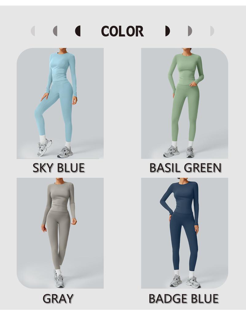 NcmRyu High Elasticity Abdominal Control Yoga Set, Slimming Fitness Running Pants for Women, Comfortable Sportswear for All Seasons, Yoga Tracksuit Set Stretchy Womenswear