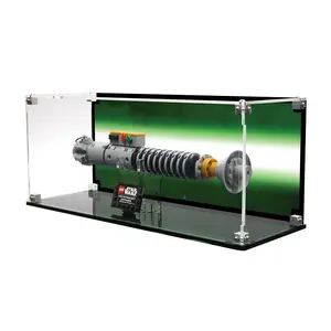 Acrylic Display Case UV Print Compatible with LEGO® 40730 Star Wars Luke Skywalker Lightsaber - Set Not Included