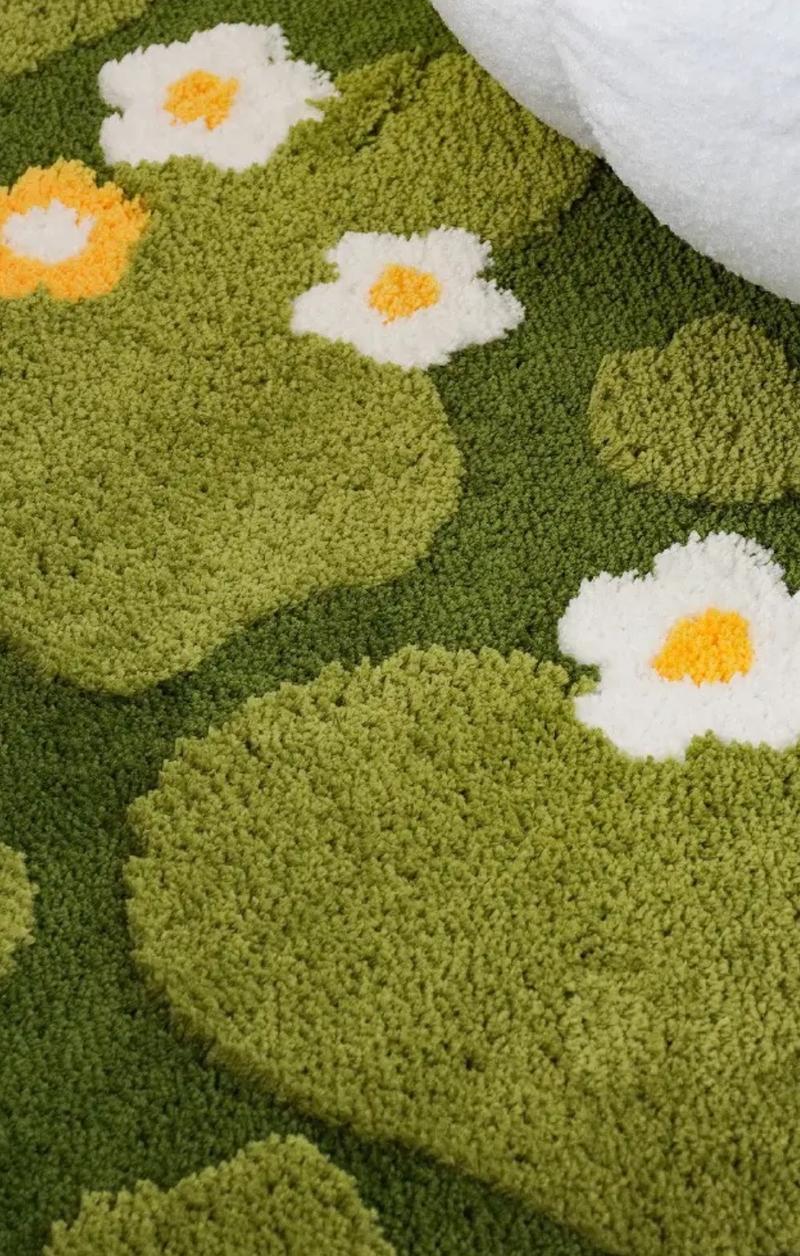 Spring Meadow Moss Plush Rug Bedroom Bedside Non-Slip Household Window Sill Cushion Graphic rugs garden rugs tufted runner rugs