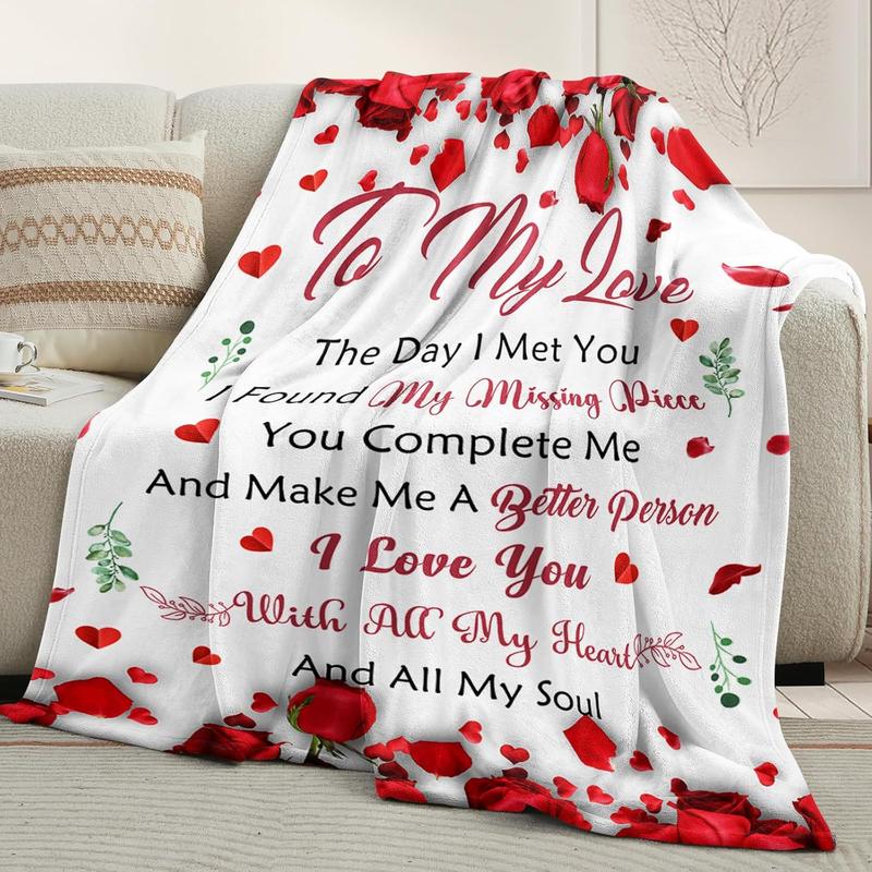 Valentines Day Gifts for Her - Gifts for Her Wife Girlfriend - to My Love Blanket - Anniversary Romantic Gift for Women - I Love You Gift for Her - Wife Girlfriend Birthday Present Ideas