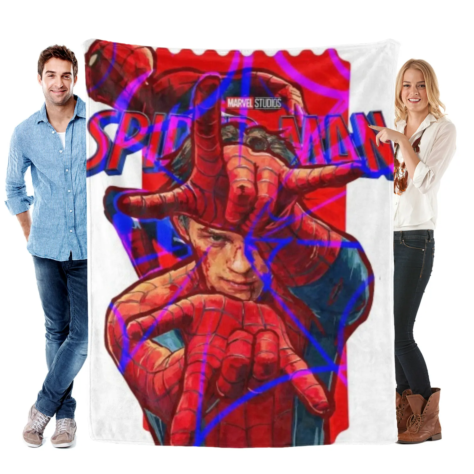 Marvel Spider-Man Ultra-Soft, Lightweight Flannel Blanket - Machine Washable Home Supply for Everyday Couch Use, Spider-Themed Decor Essential