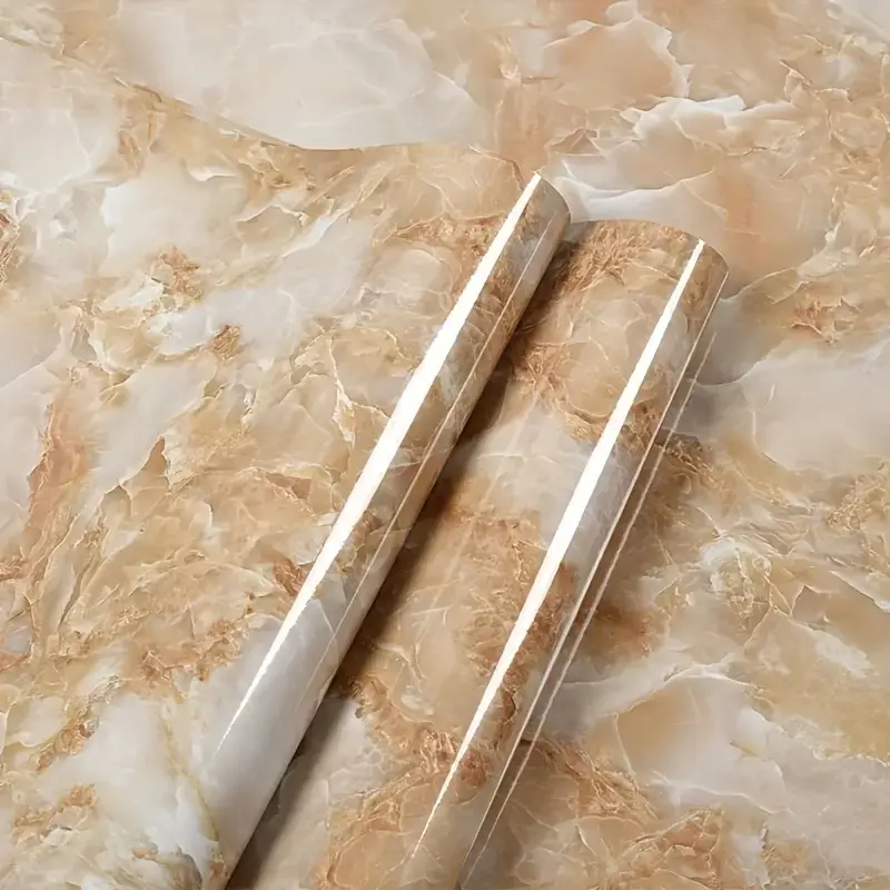 Peel and paste marble wallpaper - waterproof, oil resistant PVC suitable for kitchen tailboards, bedroom, living room walls, and furniture renovation - easy to apply home decoration Marble Peel marble pattern Marble Pattern