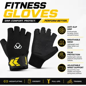 2 sports fitness gloves, non-slip and wear-resistant, breathable and not stuffy sweat, thickened soft cushion in the palm of the hand, improved grip, effectively prevent calluses, suitable for weightlifting, bench press and other heavy palm protection