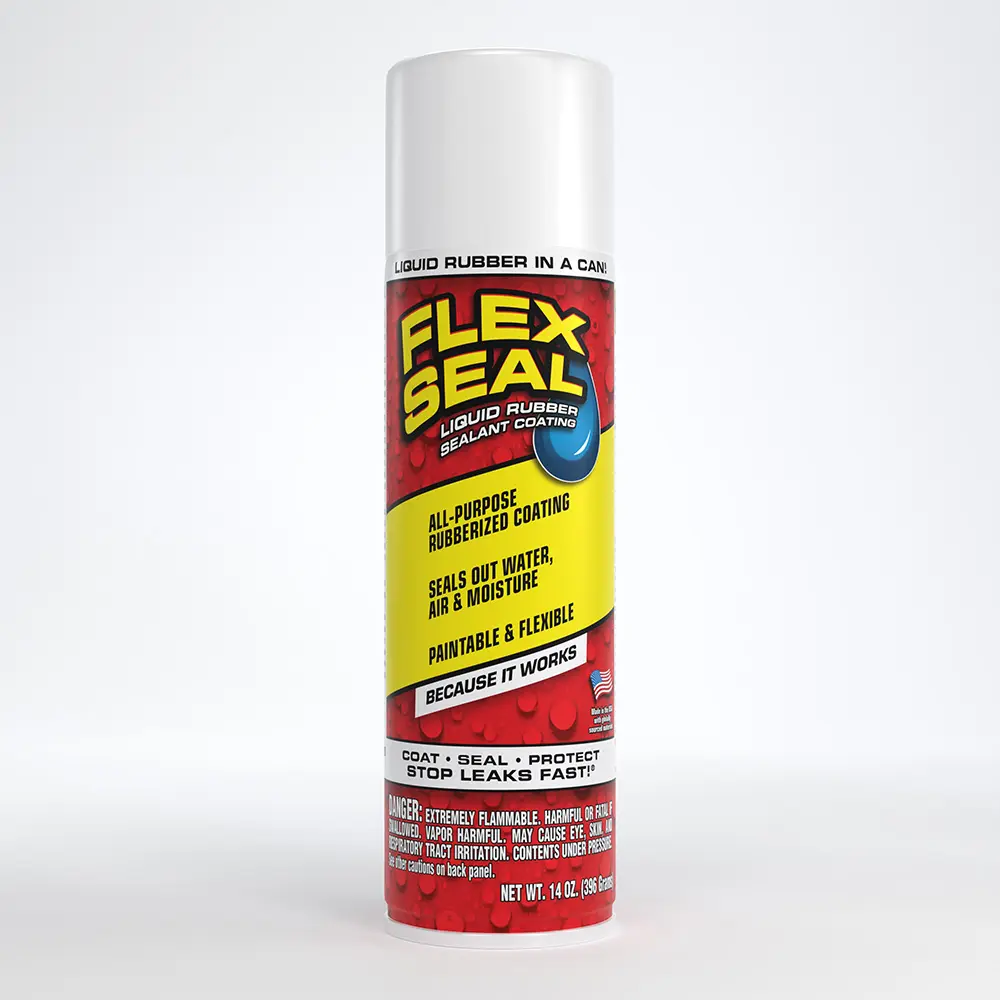 Flex Seal White Spray Coating Agent, 2-Pack 828ml Waterproof Sealant for Multi-Surface Leak Repair