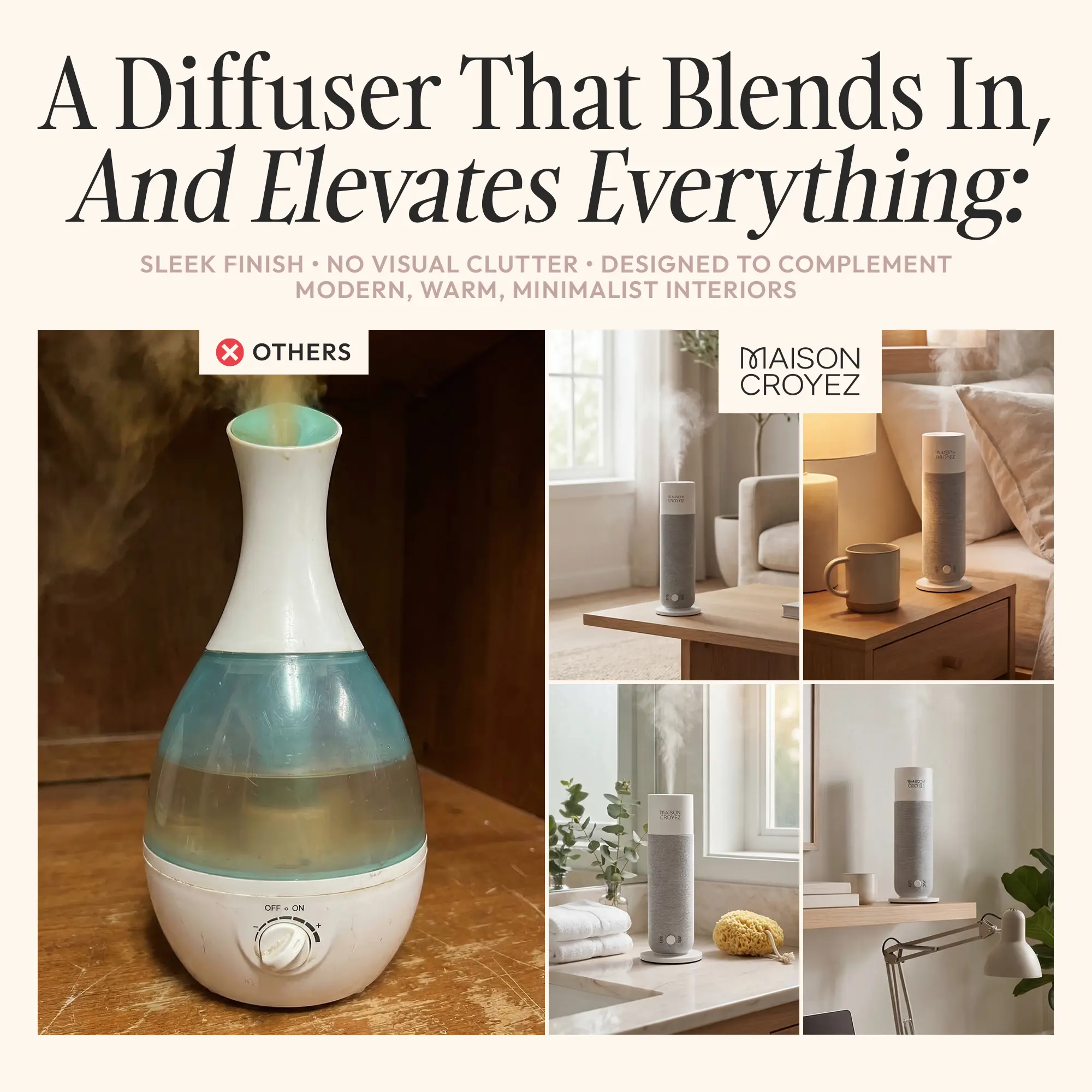 Maison Croyez Home Scent Diffuser with 100ml Organic Fragrance