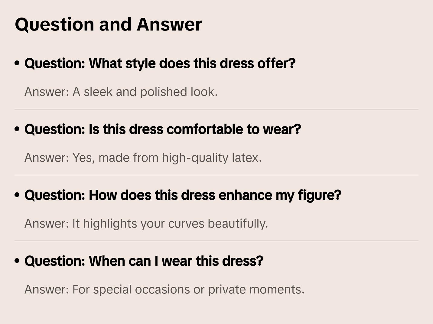 Charmed  Sexy Women's Fetish Latex Dresses