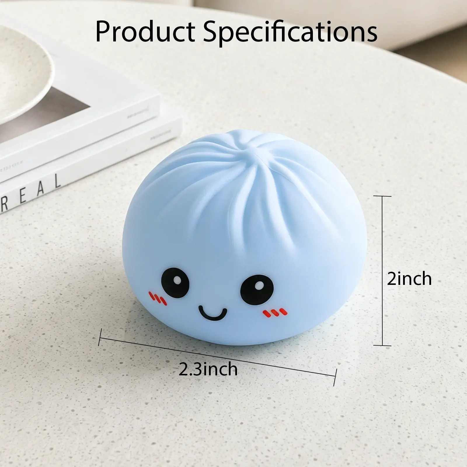 Dumpling Squishy Stress Ball with Steamer, Cute Fidget Toy for Adults, Soft Squeeze-to-Calm-Down Anxiety Relief Simulation Food Bun