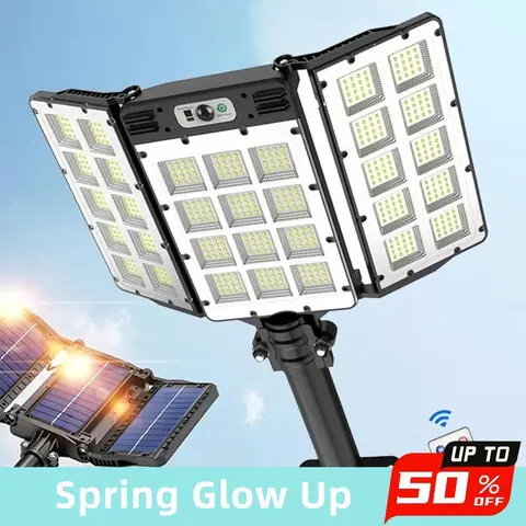 ToolUpgrade Solar Flood Wall Lights - Solar Floodlight with 3000mAh Battery, Motion Sensor, Remote Control, Waterproof, 3 Brightness Modes, Constant Dim, Dimmable, Enhance Security, Outdoor Yard Lighting