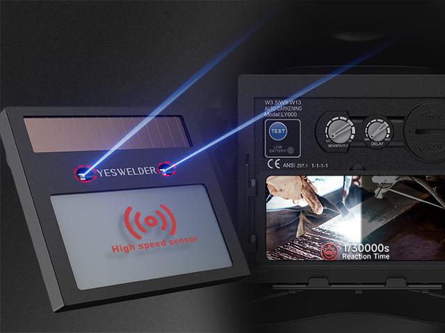 YESWELDER LYG-L600A-LT True Color Auto Darkened Welding Helmet | Anti-Blue Light Welding Mask with 2 Sensors | Wide Shade 4/9-13 Welding Hood for TIG MIG ARC Grinding YESWELDER LYG-L600A-LT True Color Auto Darkened Welding Helmet | Anti-Blue Light Welding Mask with 2 Sensors | Wide Shade 4/9-13 Welding Hood for TIG MIG ARC Grinding