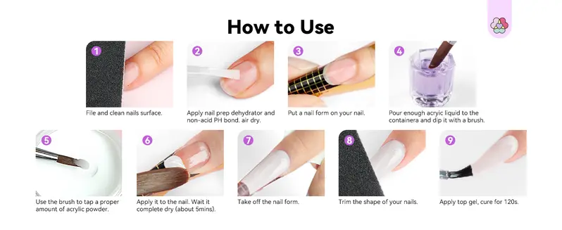 SAVILAND Essentials Acrylic Nail Kit – All-in-1 Set with Lamp EMA Monomer Gel Polish Nail Drill Cuticle Remover for Home DIY Starters