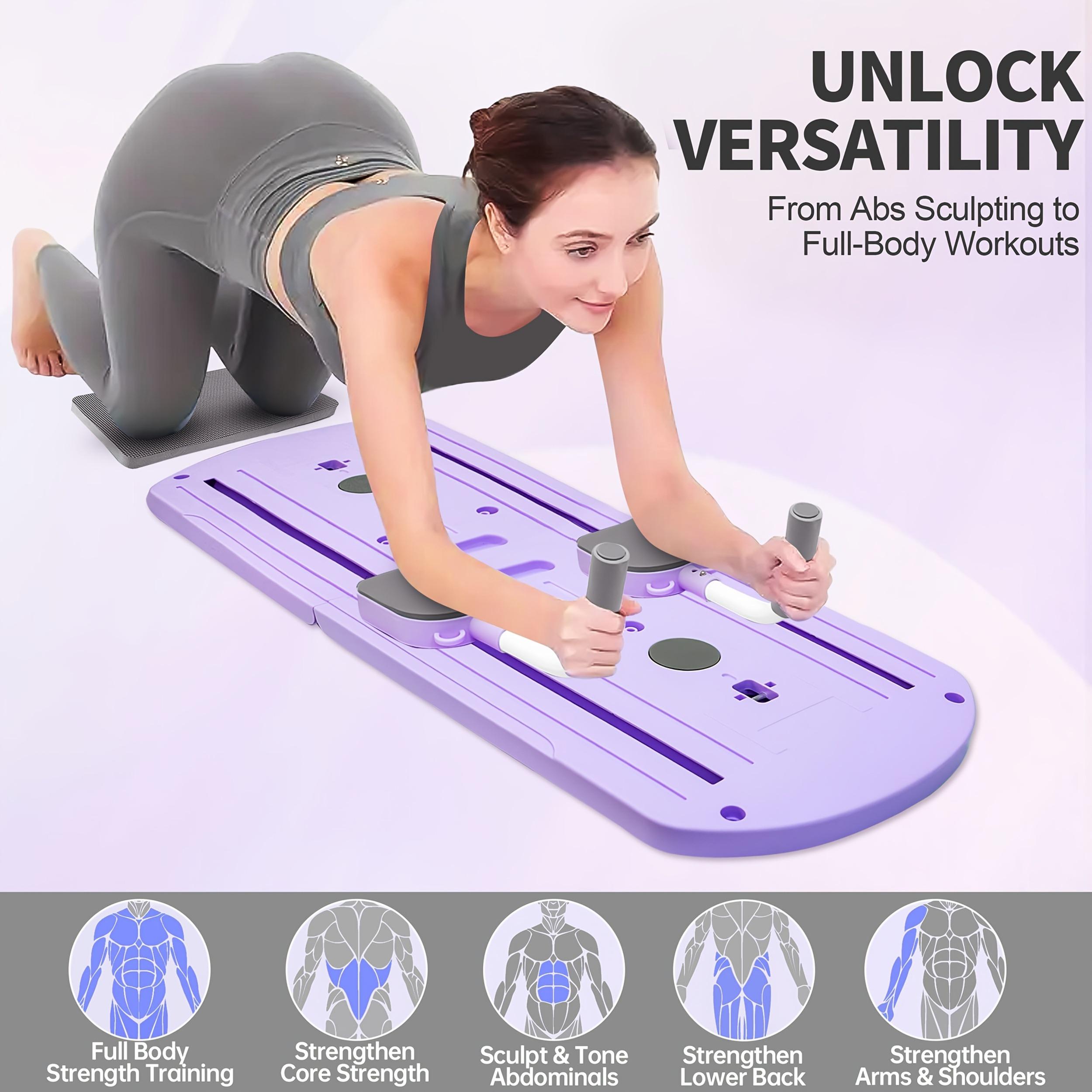 8-in-1 Multi-Functional Foldable Pilates Board, 24 Non-Slip Feet, Small Space Storage for Living Room, Bedroom, Gym, Yoga Room