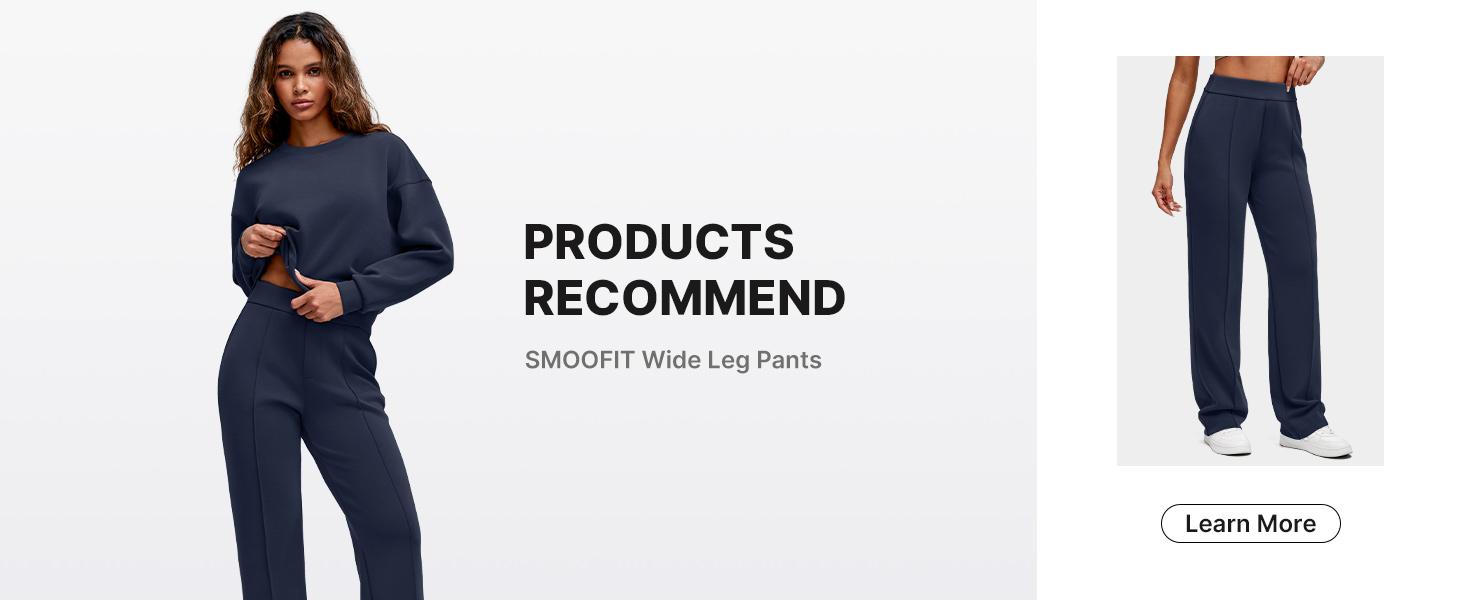 G4Free Smoofit Modal Soft Wide Leg Pants Women High Waist Sweatpants Casual Lounge Work Trouser 27.5''/29.5''/31.5''