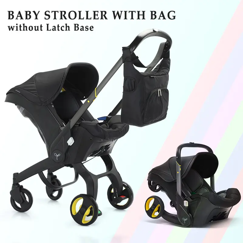 Baby Stroller with Free Bag ,Newborn Stroller,Foldable Stroller Legs,Equipped with Chest Clip,One-Click Contraction Function,Alloy Metal Material,4-wheel Travel Toddler Stroller