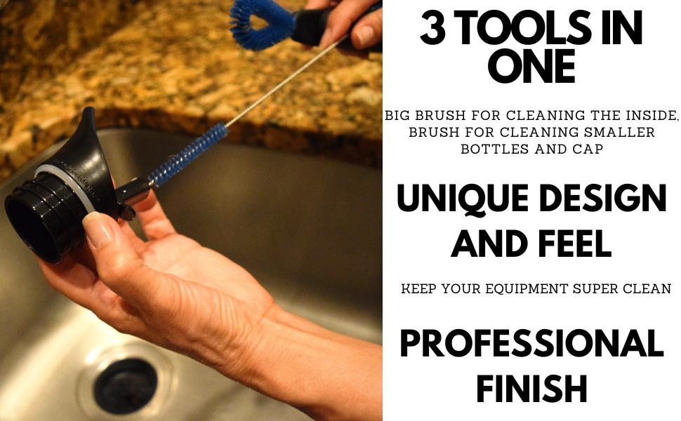 The Coldest Water Bottle Brush: 3 Tools in 1
