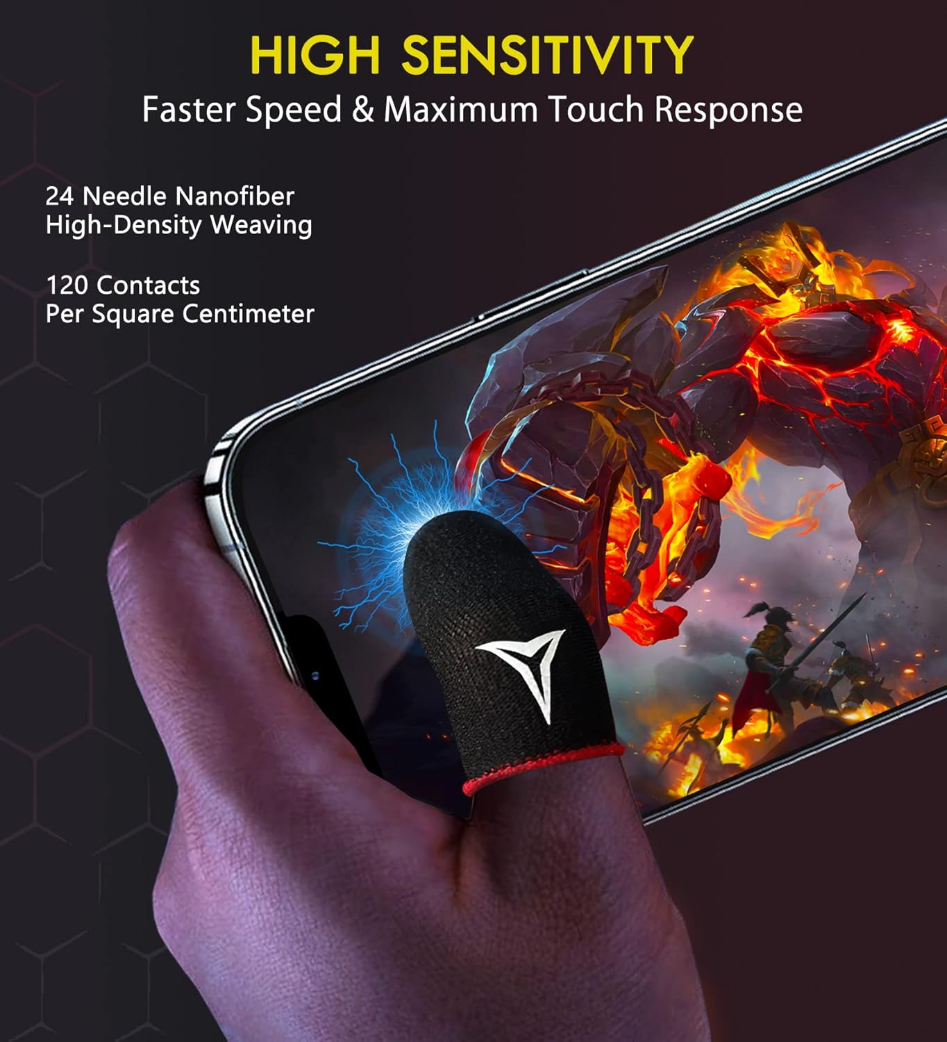 Ultra-Thin Breathable Anti-Sweat Gaming Finger Sleeves - High Sensitivity Superconducting Nanofiber for PUBG Mobile, Call of Duty Mobile & Free Fire - Sweatproof Gloves to Boost Your Gaming Performance Ultra-Thin Breathable Anti-Sweat Gaming Finger Sleeves - High Sensitivity Superconducting Nanofiber for PUBG Mobile, Call of Duty Mobile & Free Fire - Sweatproof Gloves to Boost Your Gaming Performance