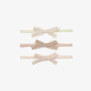 Sparkle Lace Bow Headband 3Pk