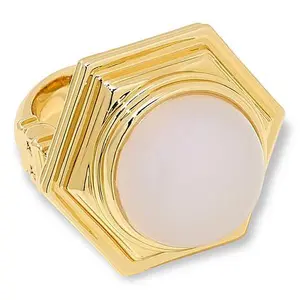 Bellezza Bronze Chalcedony Antique Replica Solitaire Ring