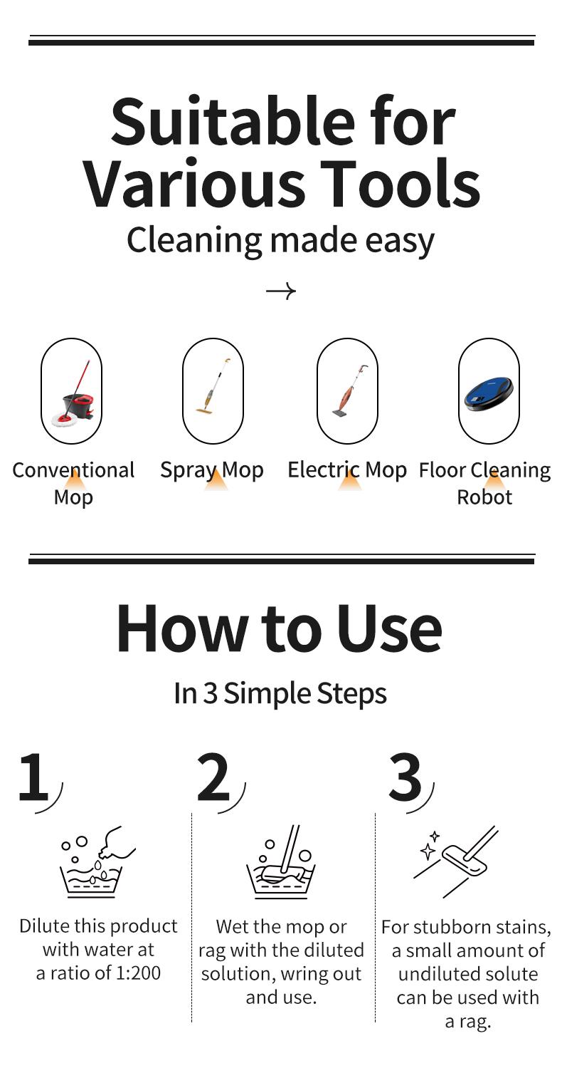 BOTARE Mop Soap - Enzyme-Powered Deep Clean, Quick-Dry, Pet/Kid-Safe, Works with Mops, Steam Mops & Sprayers - 17.6 Fl Oz Cleaner for All Floors