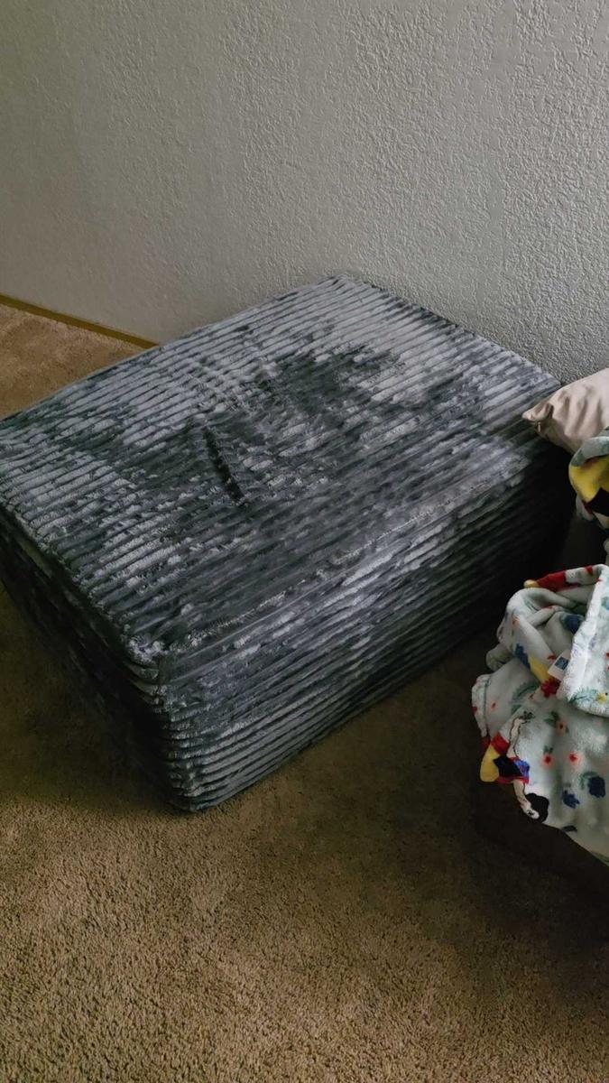 Item: Grey Plush Corduroy