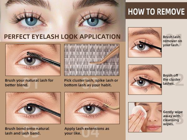 Spiky Flora Kit l JMS&JMS Manga Eyelash Cluster DIY Lash Extensions at Home Makeup Cosmetic with Natural Lash Look Feb Faves