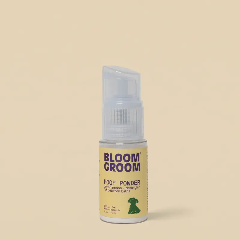 Poof Powder – Waterless Dry Shampoo and Detangler for Dogs | Demat, Detangle & Deodorize | Talc-Free, Non-Toxic, Made in USA for Mat-Prone Coats – Doodles, Poodles, and More