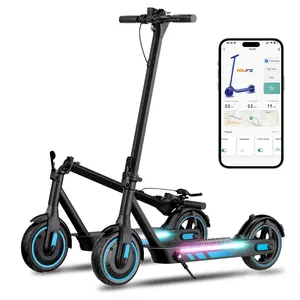 Long Range Commuter V10 Pro Electric Scooter 10'' vacuumTires, Electric Scooter for Adults with 500W Motor 28 MPH Portable Folding Scooter, 22 Miles of Range, smart app control adjustment function&cruise , Daily commuting