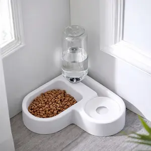 2-in-1 Automatic Dog & Cat Feeder with Water Bottle – No-Spill, Moisture-Proof Pet Bowl, Easy Refill