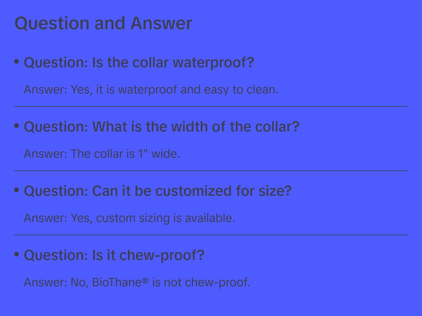 E-Collar Bungee Strap – 1" BioThane® Replacement Collar for Dogtra, Garmin & E-Collar Technologies, Waterproof & Handmade in USA