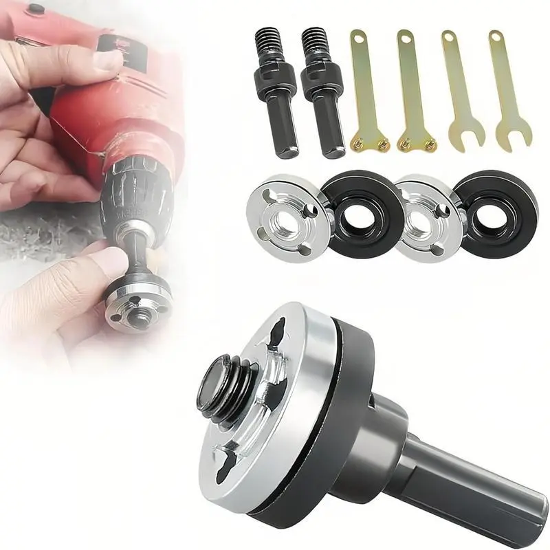 Electric Drill Angle Grinder Connecting Rod Set, 10~13 mm Adjustable Rotary Driver Cutter Shaft Accessories Drill Angle Grinder Adapter With Spanner For Cutting Disc, Polish Disc, TikTokShopBlackFriday