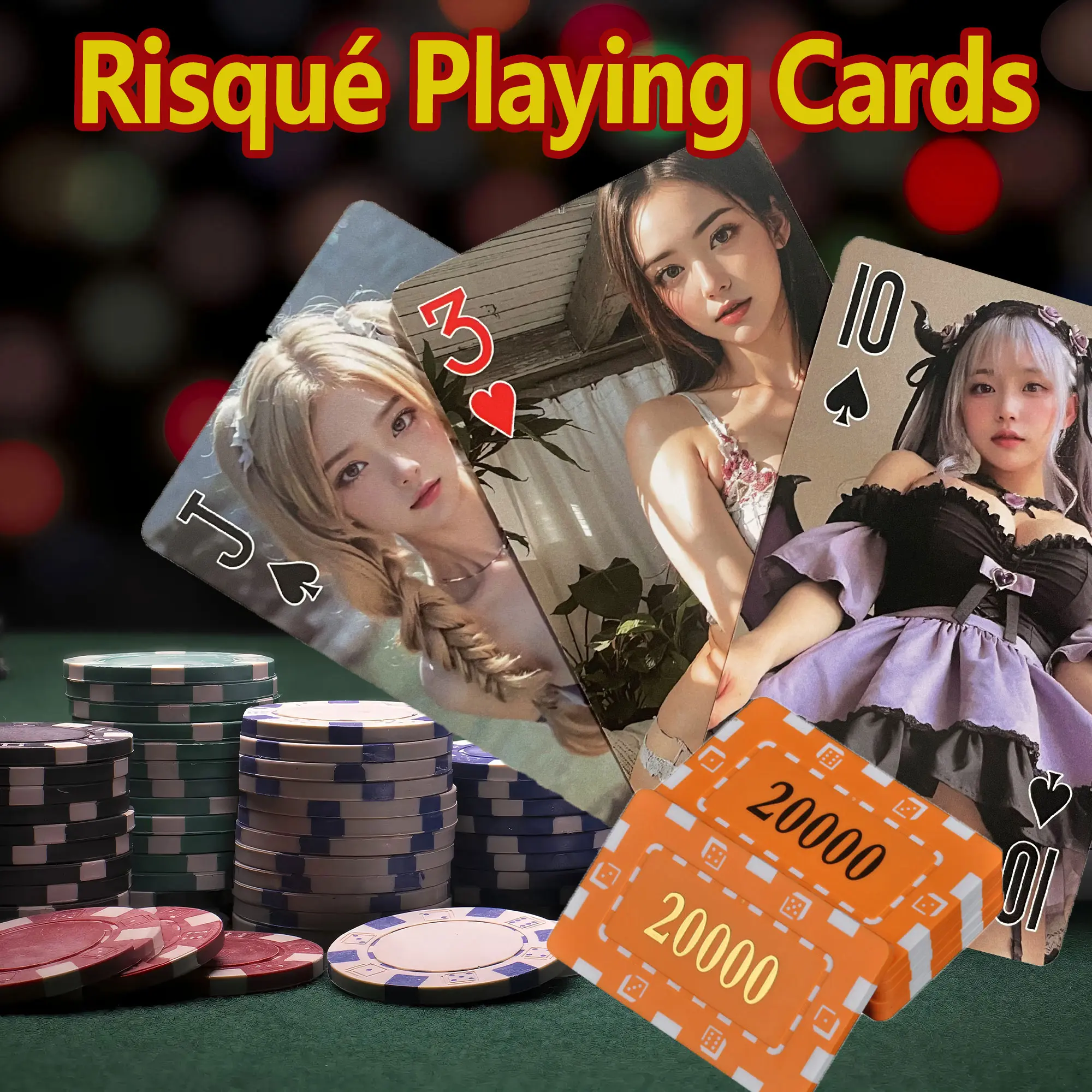 Risqué Playing Cards Pin-up Cards, Glamour Model Cards Professional Quality Novelty Deck