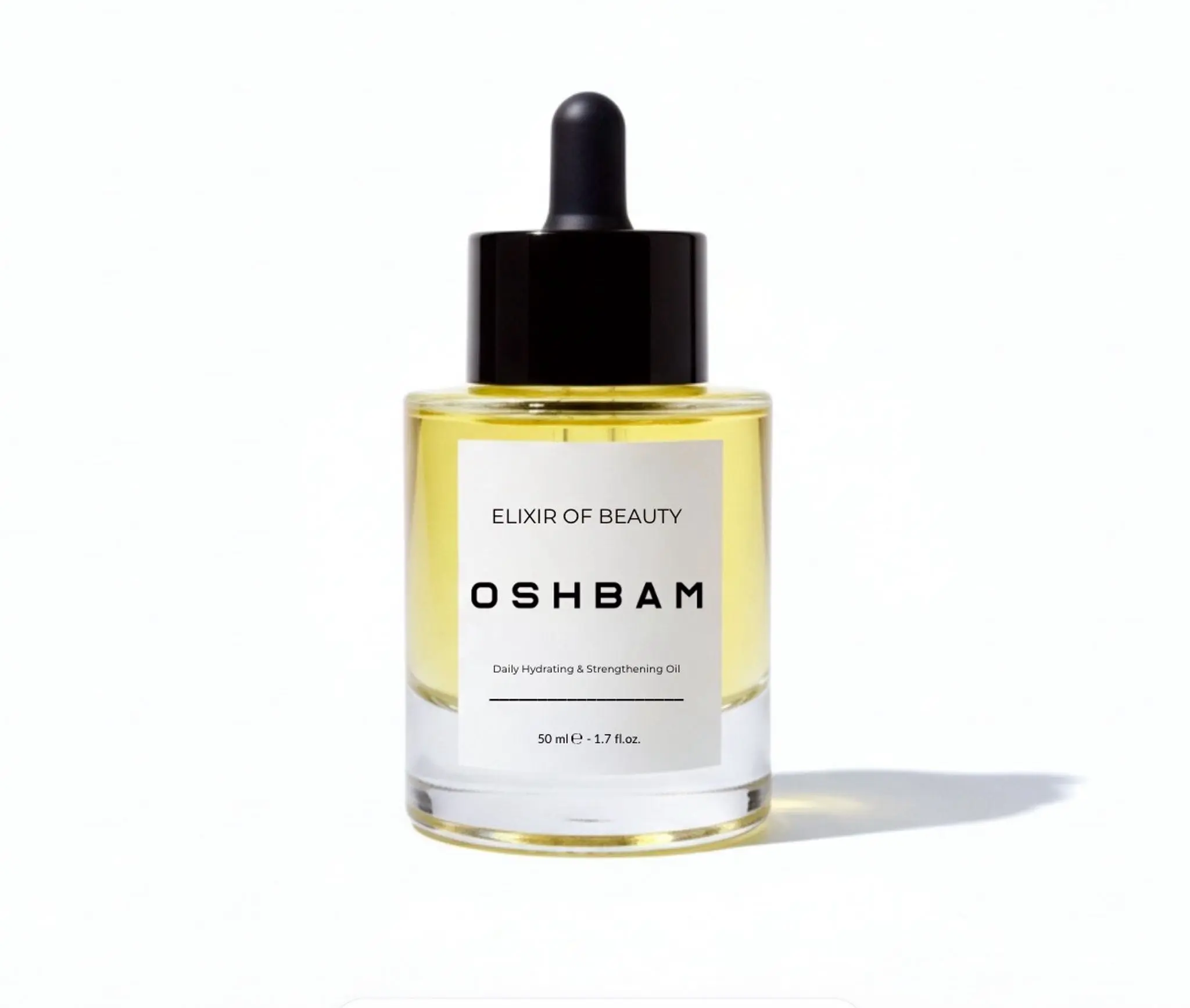 OSHBAM Saffron-Infused Hair Strengthening Oil - Luxury Haircare Treatment with Biotin, Lightweight, Frizz-Control, Nourishes Hair