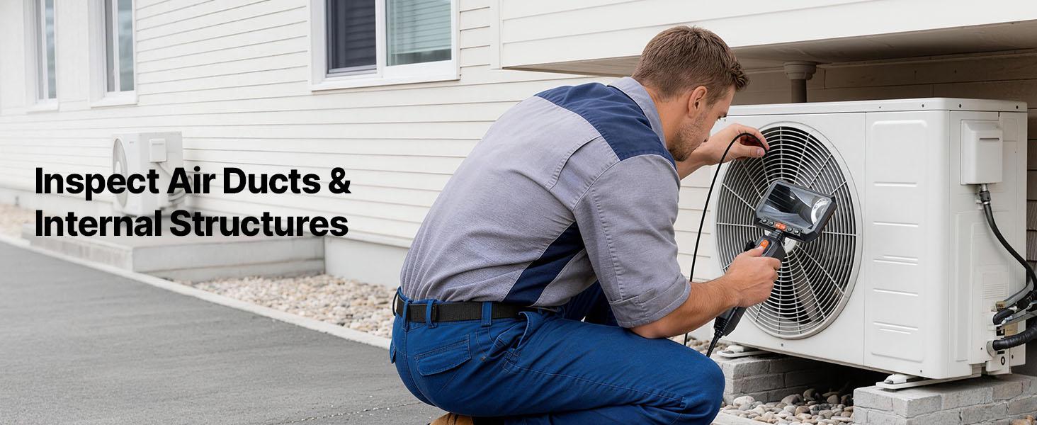 【Summerfinds】VEVOR 2-Way Articulating Endoscope, 1080P HD Lighted Waterproof Industrial Borescope with 0.15-inch Ultra-Slim Articulated Probe, 4.9FT Flexible Snake Scope for Car Automotive Engine Wall Inspection, Endoscope Borescope