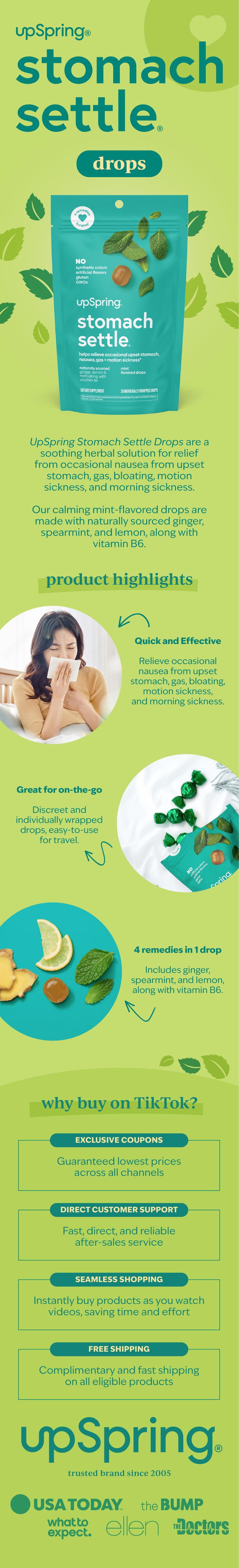 Stomach Settle® Nausea Relief Drops, Mint, 28 count