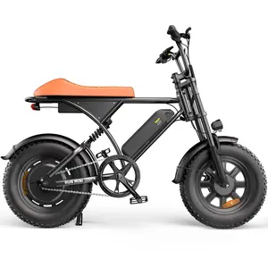 Rush Mini Moto-Styled Electric Bike for Adults, 750W Brushless Motor (0-22MPH in 3.8s), 38-55 Miles (85 Miles PAS) 374.4Wh Battery Ebike, UL2849 Certified, 16" Fat Tire with TCS, 2000LM Headlight, Cloud Comfort Seat for Commute & Light Off-Road