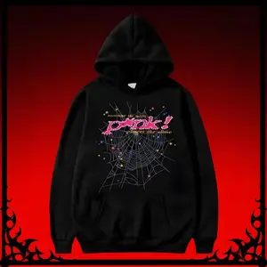 Punk Aesthetic Spider Web Hoodie Y2K Alt Streetwear Graphic Sweatshirt Gothic Punk Star Web Hoodie Unisex