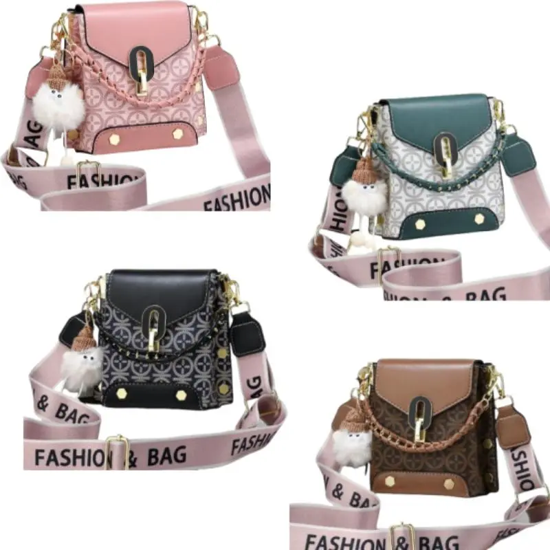 Summer New Bag Korean Style Simple Small Square Bag With accessories  Fashion Mini Phone Bag Women's Bag Fashion All-Match Shoulder Crossbody