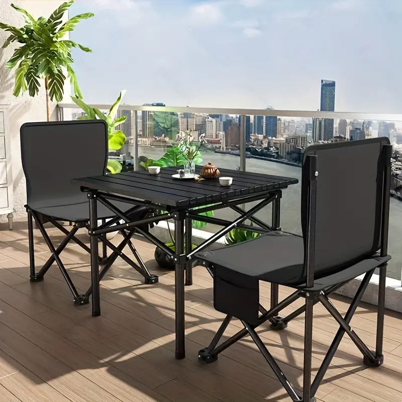 Large Portable Folding Table, Suitable for Outdoor Camping, Family Backup, and Garden Barbecues - Comes with A Storage Bag