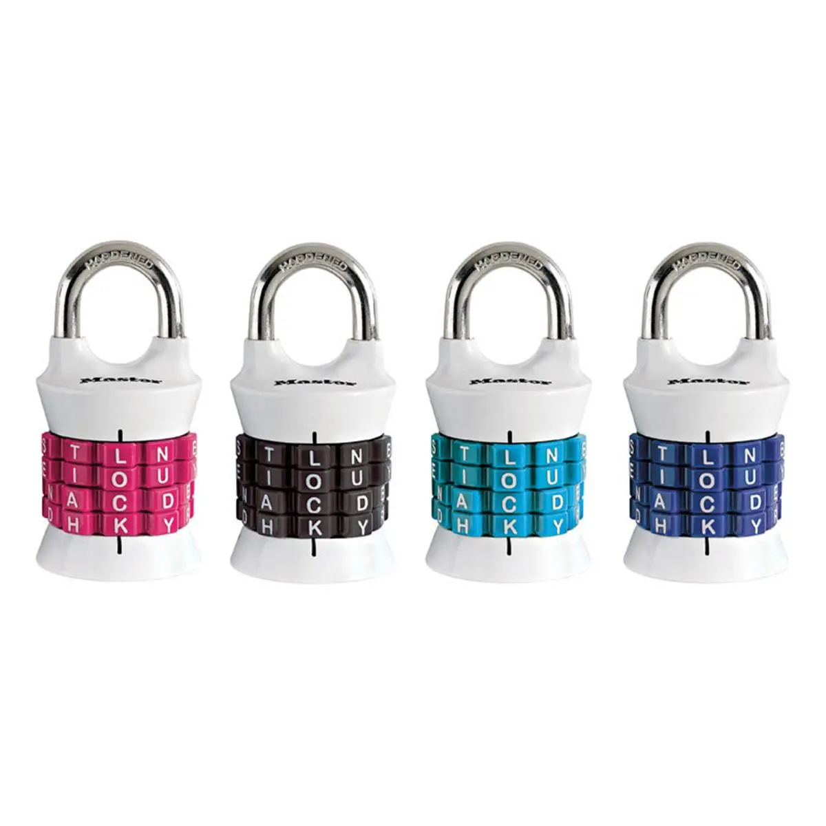 Master Lock 5990148 Barrel Combo Lock with Word Combination Dial, Durable Padlock for Water Sports, Sailing Gear