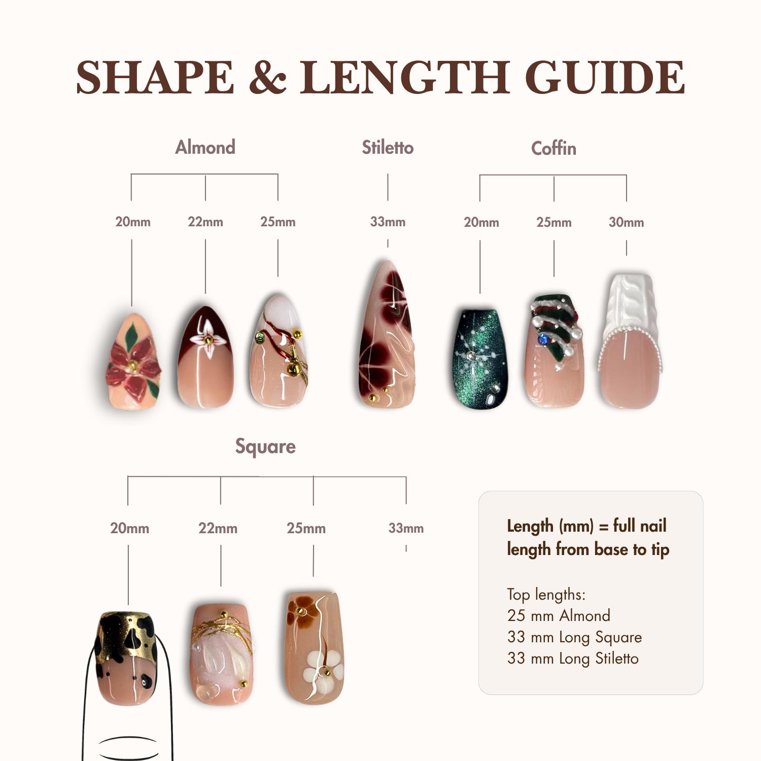 NailPhoria SWEET ESCAPE Collection - Handmade Press-On Nails | Reusable, Salon-Quality, Long-Lasting, Glossy Design