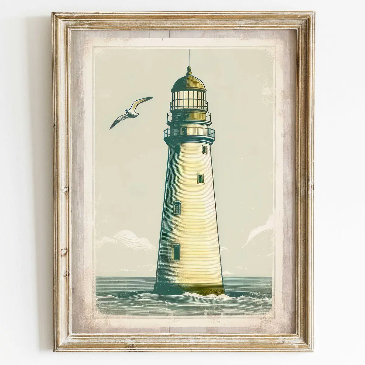 Nautical Nursery Decor, Vintage Nautical Art, Kids Room Decor, Lighthouse Nursery Print, Coastal Nursery Art Boy, Unframed