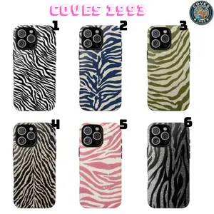 [Free Gift 5pc Sticker] Zebra Print Collection Phone Case Animal Trending Aesthetic Cover for iPhone 17 16 15 14 13 12 11 Pro Max Plus Dual Layer Protective Case