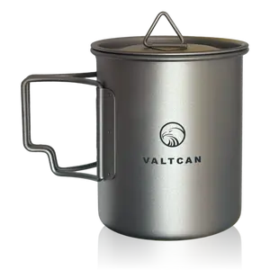 Valtcan Titanium Camping Cup with Lid 450ml 15.2oz 81g