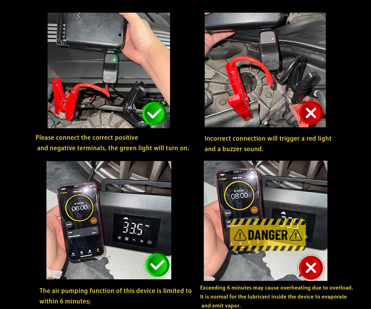 【Hieha】2026 Spring Trip Portable Car Jump Starter with Air Compressor,4000A Car Battery Jump Starter with 150PSI Tire Inflator, 12V Car Battery Jump Power,15000mAh Power Bank With LED Light Automotive Vehicle 【Hieha】2026 Spring Trip Portable Car Jump Starter with Air Compressor,4000A Car Battery Jump Starter with 150PSI Tire Inflator, 12V Car Battery Jump Power,15000mAh Power Bank With LED Light Automotive Vehicle